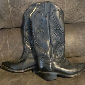 Dan Post Cowboy Boots Black Leather